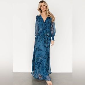 Olivia Floral Maxi Dress in Blue | Baltic Born